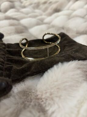 MK Gold Cuff Bracelet - Elegant Women's Jewelry